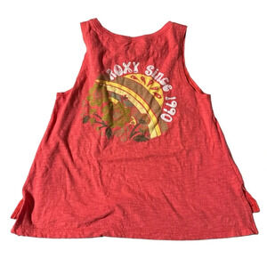 Roxy women's XS oversized red tank top with logo